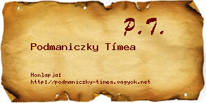 Podmaniczky Tímea névjegykártya